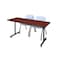 Kobe Rectangle Kobe Trng Table, w/2M Stack Chairs, 66x30", 66" W, 29" H, Laminate Top, Cherry MKTRCT6630CH47GY - alternate 1
